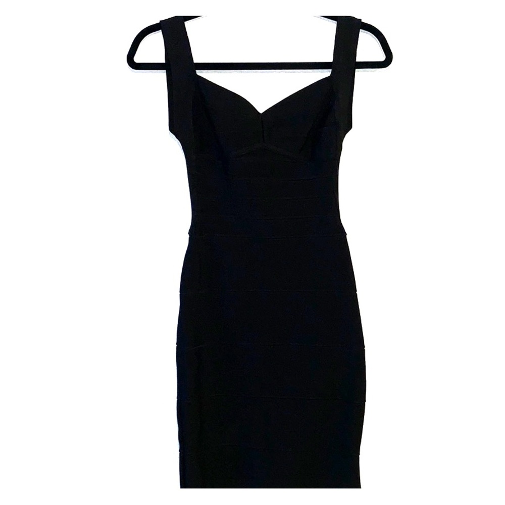 Backless black bondage dress